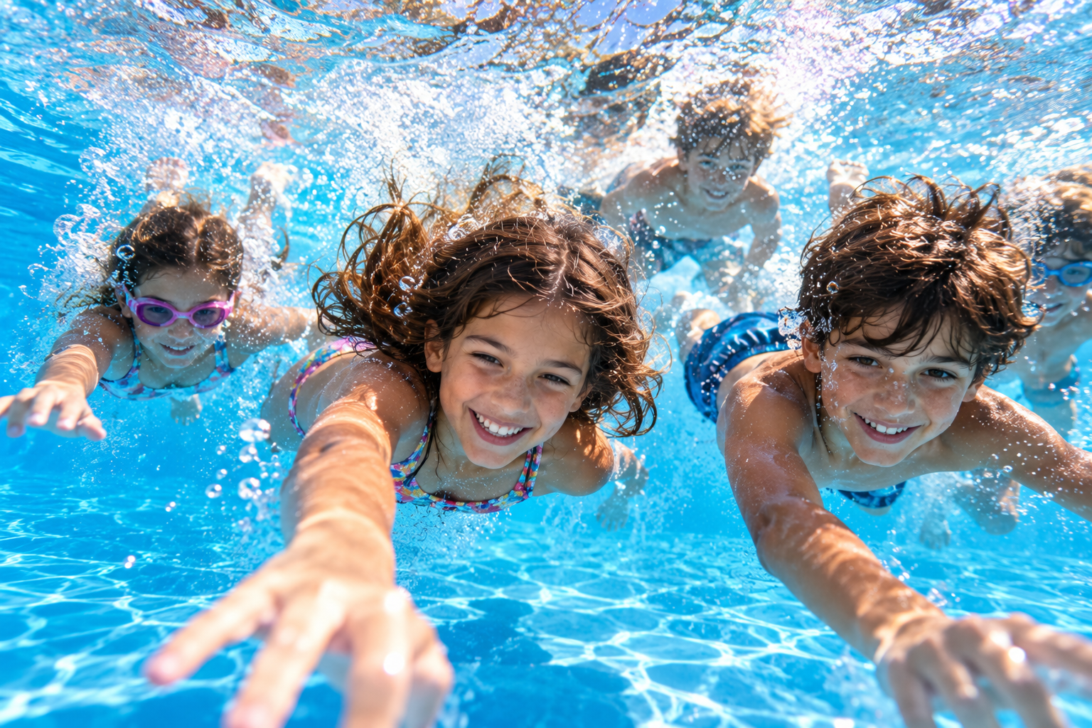 Crianças a brincar e a participar nas atividades de verão da Happy