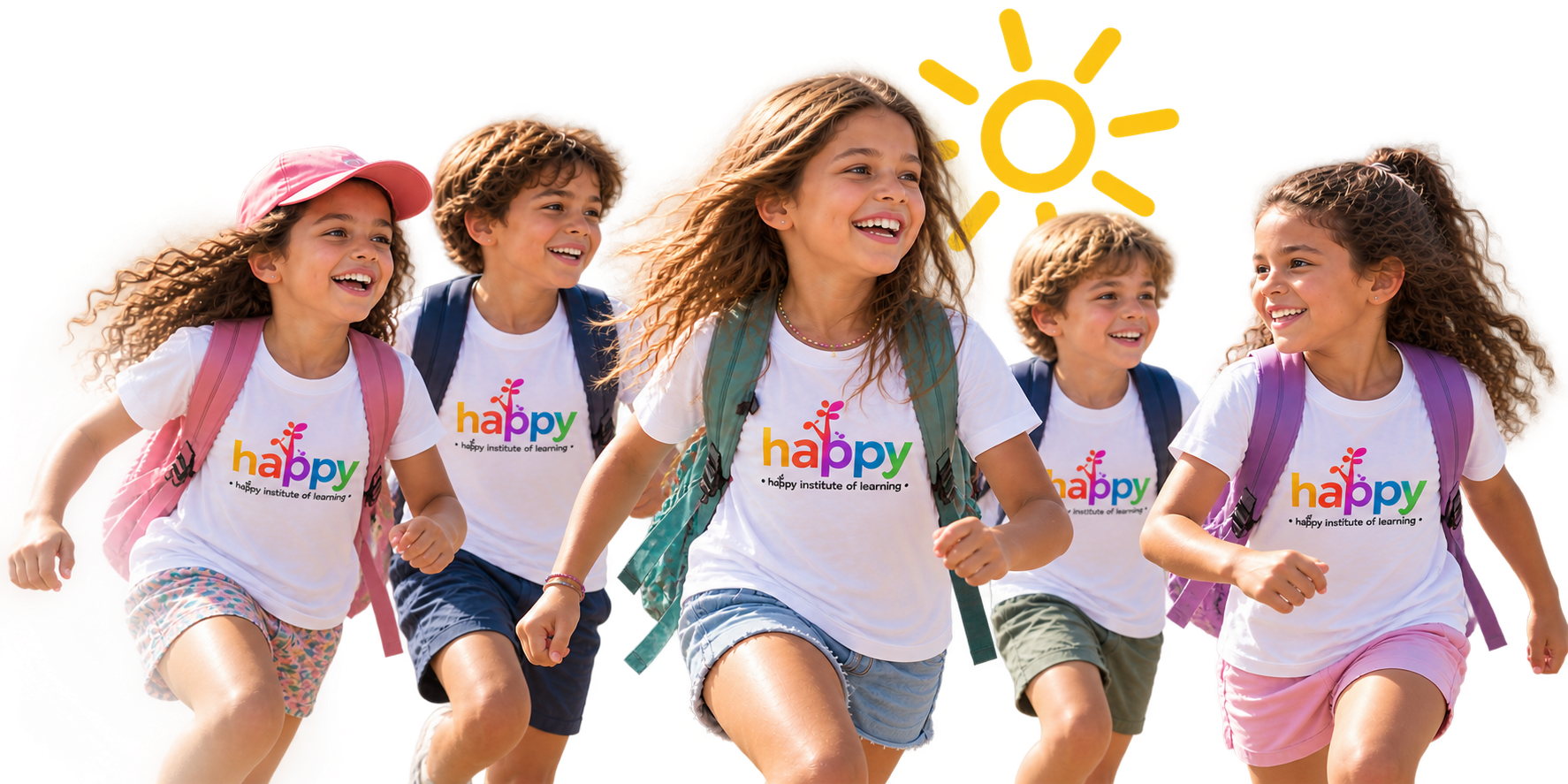 Crianças a participar nas atividades dos campos de férias da Happy Institute of Learning